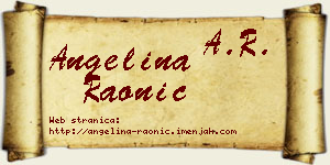 Angelina Raonić vizit kartica